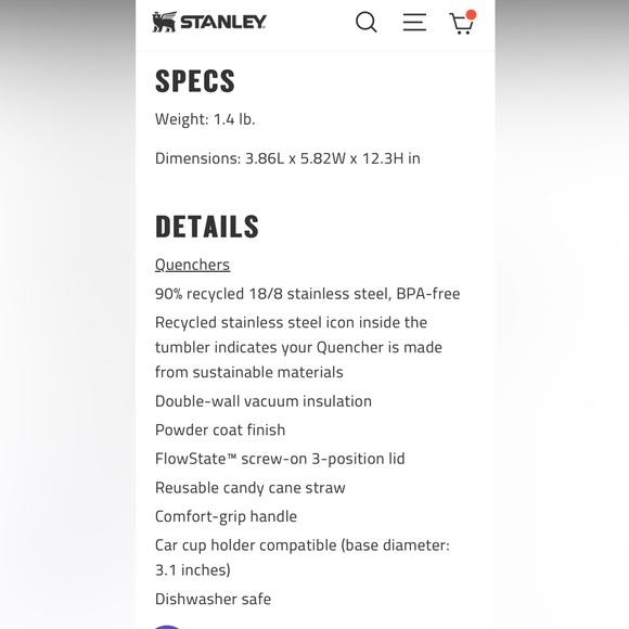 Stanley Tumbler THE QUENCHER 40 OZ Mistletoe Twist LIMITED Edition. LAST ONE! - Picture 8 of 16